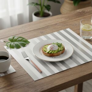 Plato de Sitio Rayas grises (x24 uds)