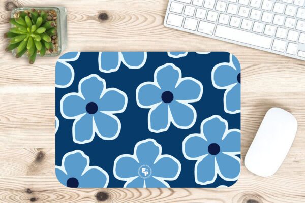 Mouse Pad XL (Estampa Flores Azules)