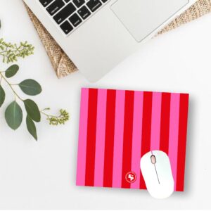 Mouse Pad Rayado (Rojo & Fucsia)