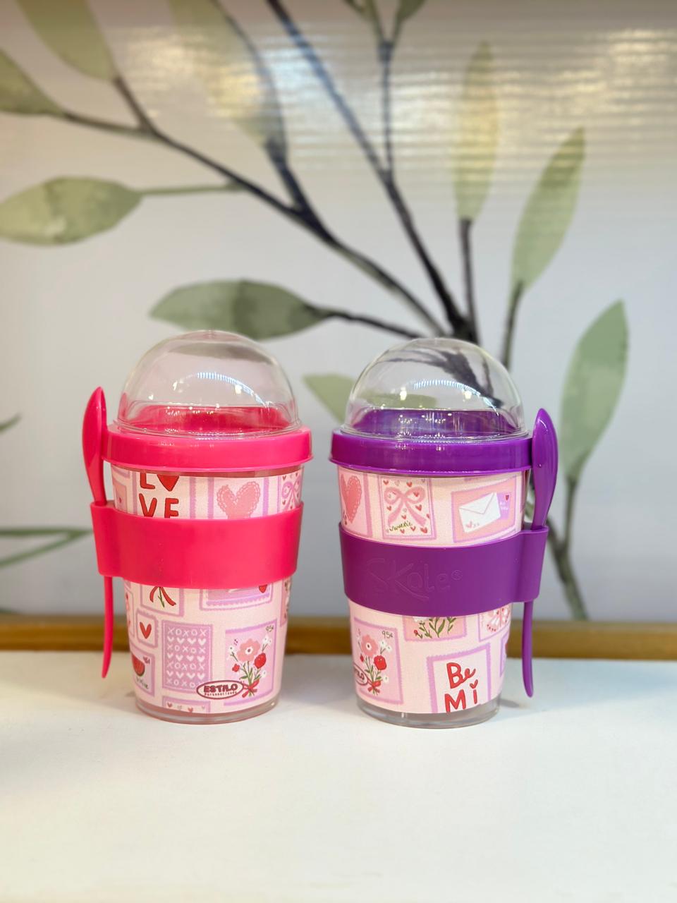 Vaso Contenedor Yogurt & Cereales (Coquette)