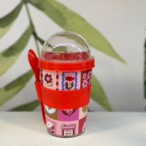 Vaso Contenedor Yogurt & Cereales (Florcitas)