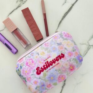 Neceser Mini de Neopren (Estampa Flores Pasteles)