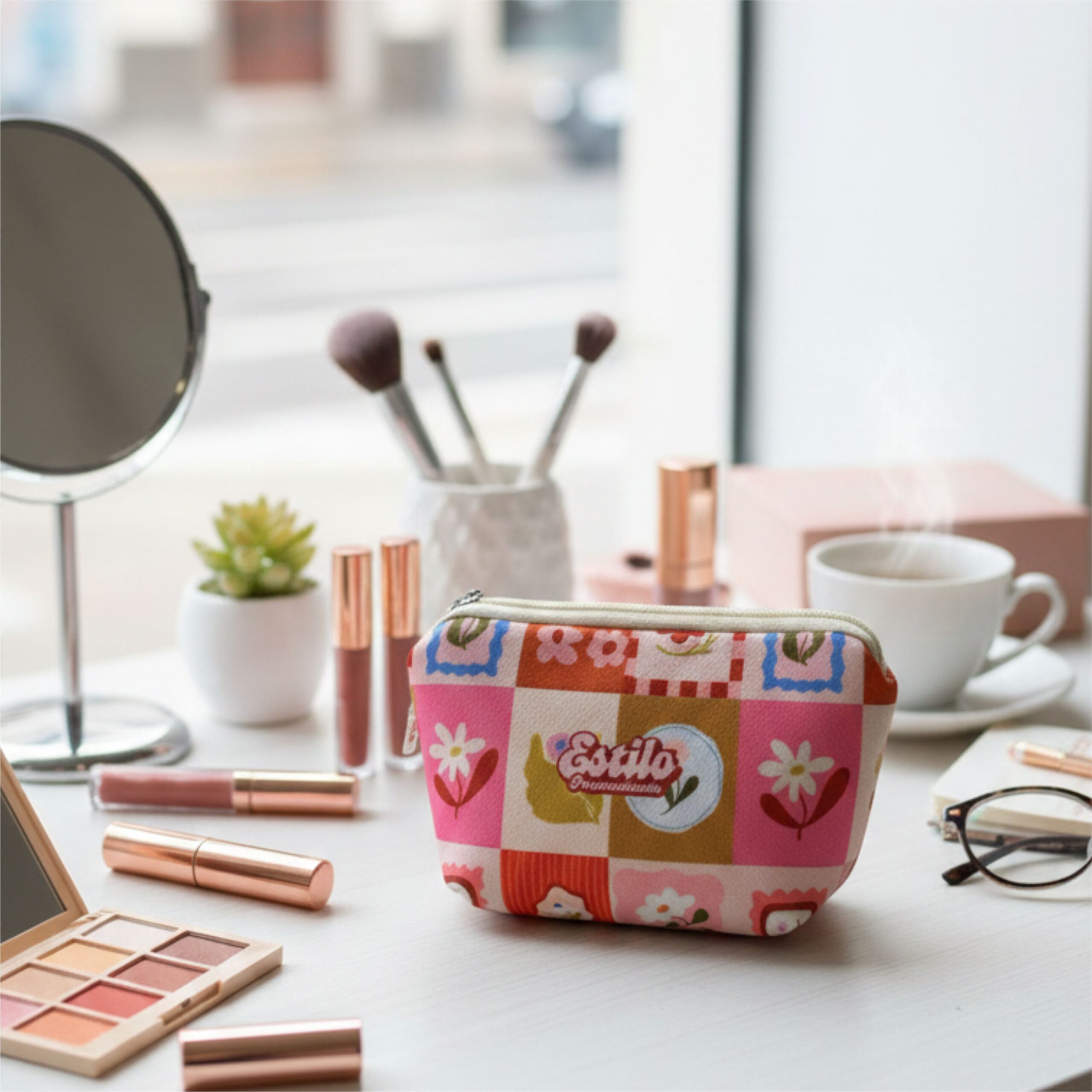 Neceser Mini de Neopren (Estampa Florcitas)