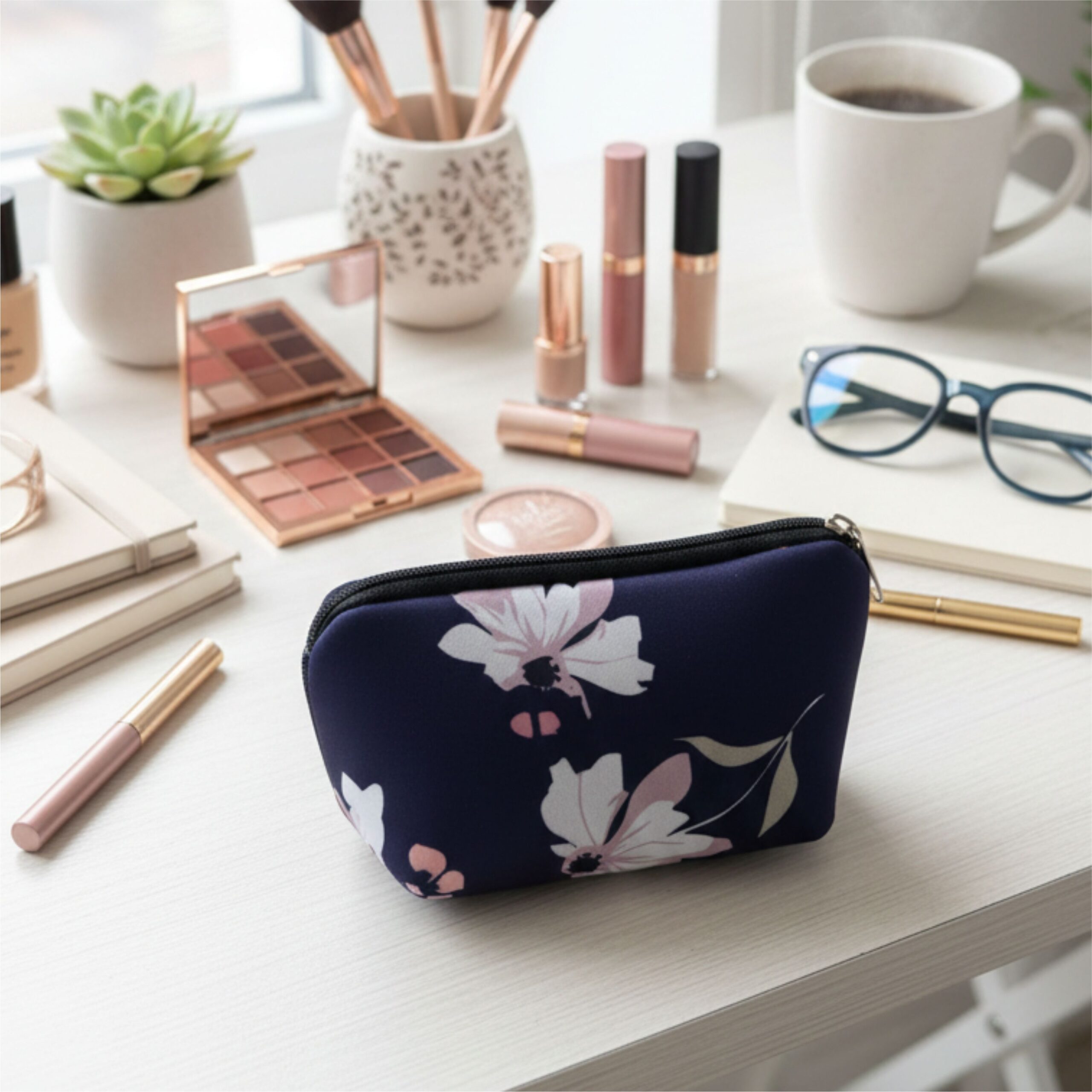 Neceser Mini de Neopren (Estampa Magnolia)