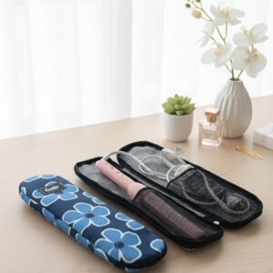 Estuche Porta Planchita Large (Florces Azules)