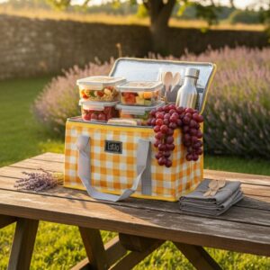 Lunchera Termica XL (Cuadros Amarillos)
