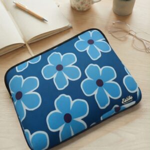 Porta Tablet Flores Azules