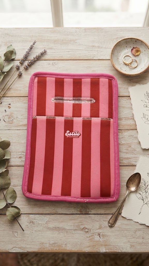 Bolsita Para Auto Rayas Fucsia & Rojas