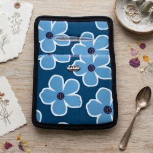 Bolsita Para Auto Flores Azules