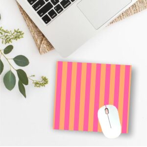 Mouse Pad Rayas Naranja & Rosa