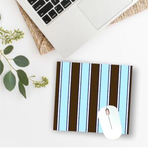 Mouse Pad Rayas Marron & Celeste
