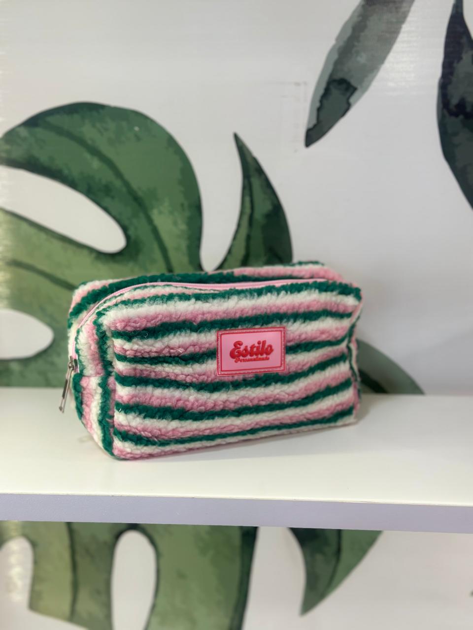 Neceser Teddy (Verde & Rosa)