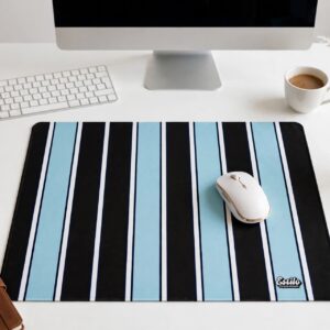 Mouse Pad XXL (Estampa Rayas Celeste & Marron)