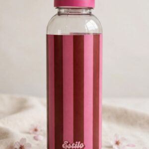 Botella Con Mosqueton (Rayas Rojas & Fucsia)