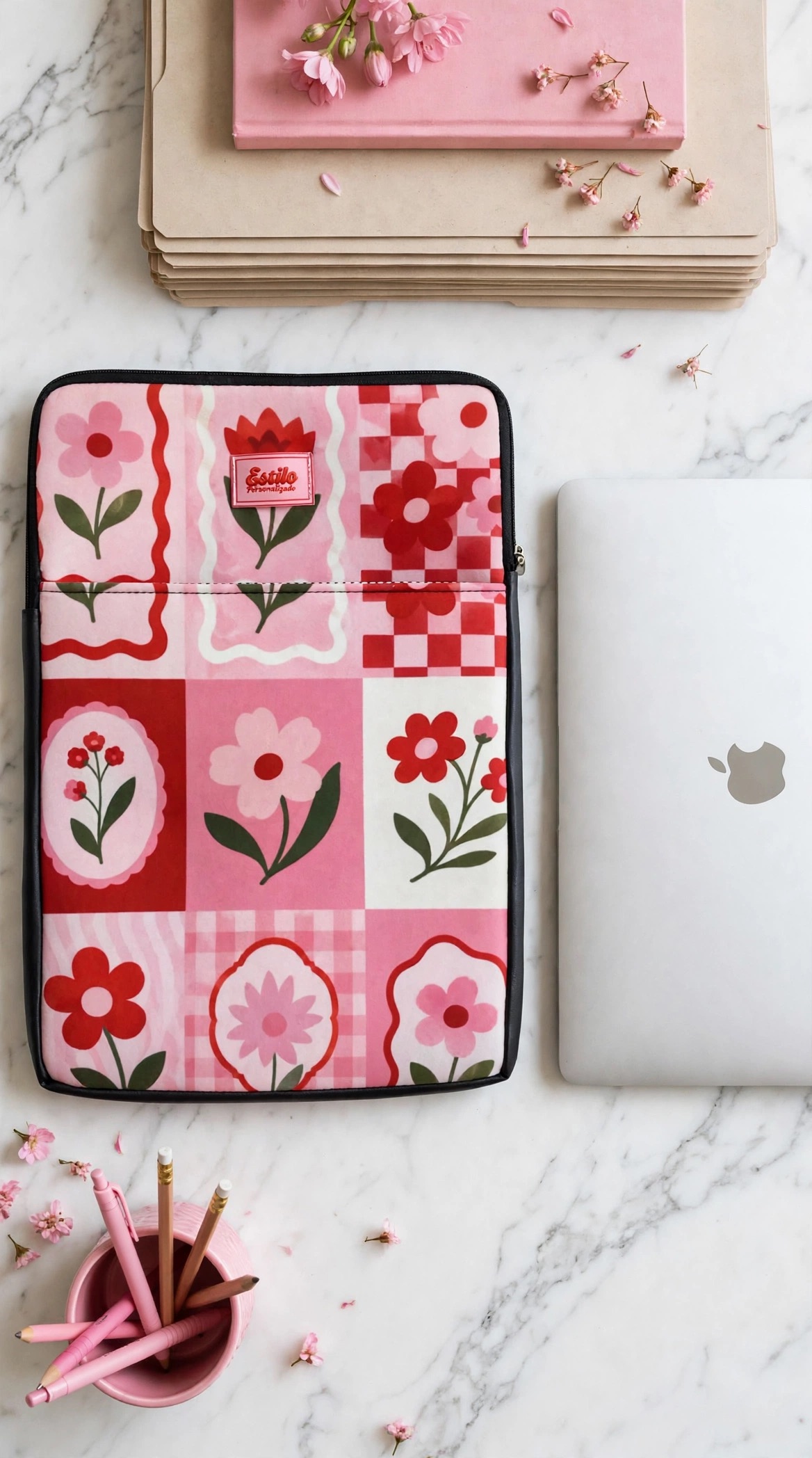 Porta Notebook Praga (Estampa Florcitas)