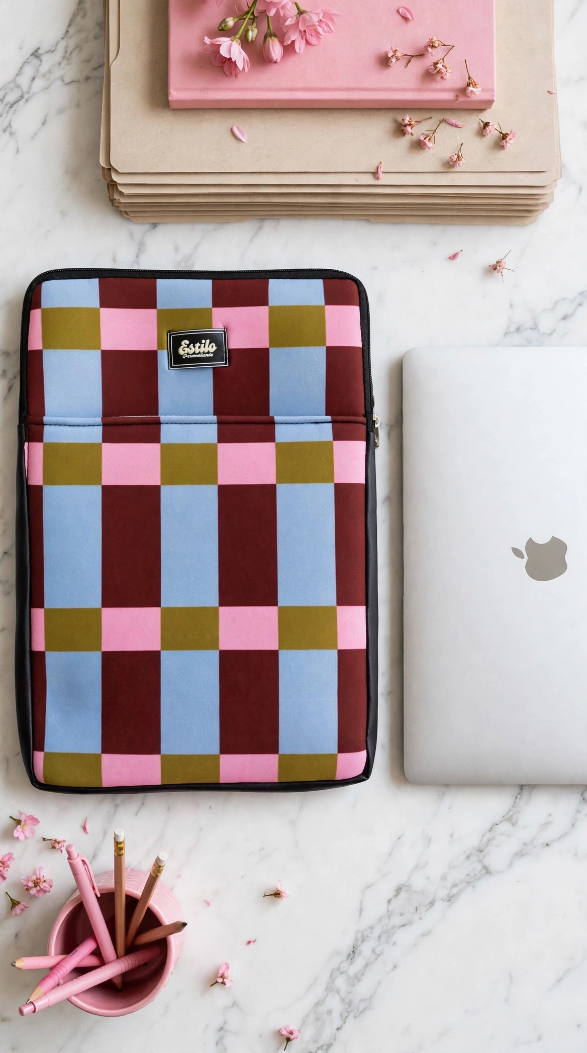 Porta Notebook Praga (Estampa Cuadritos)