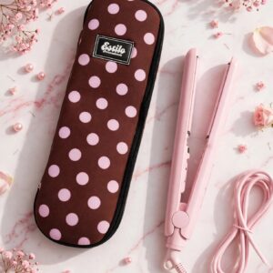 Estuche Porta Planchita Mediana (Lunares Rosas)