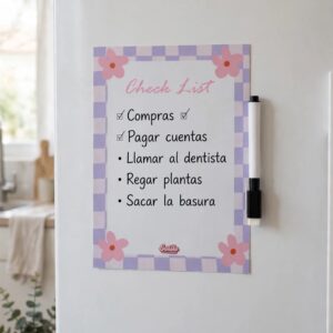 Planner Imantado A5 (Cuadritos Lila)