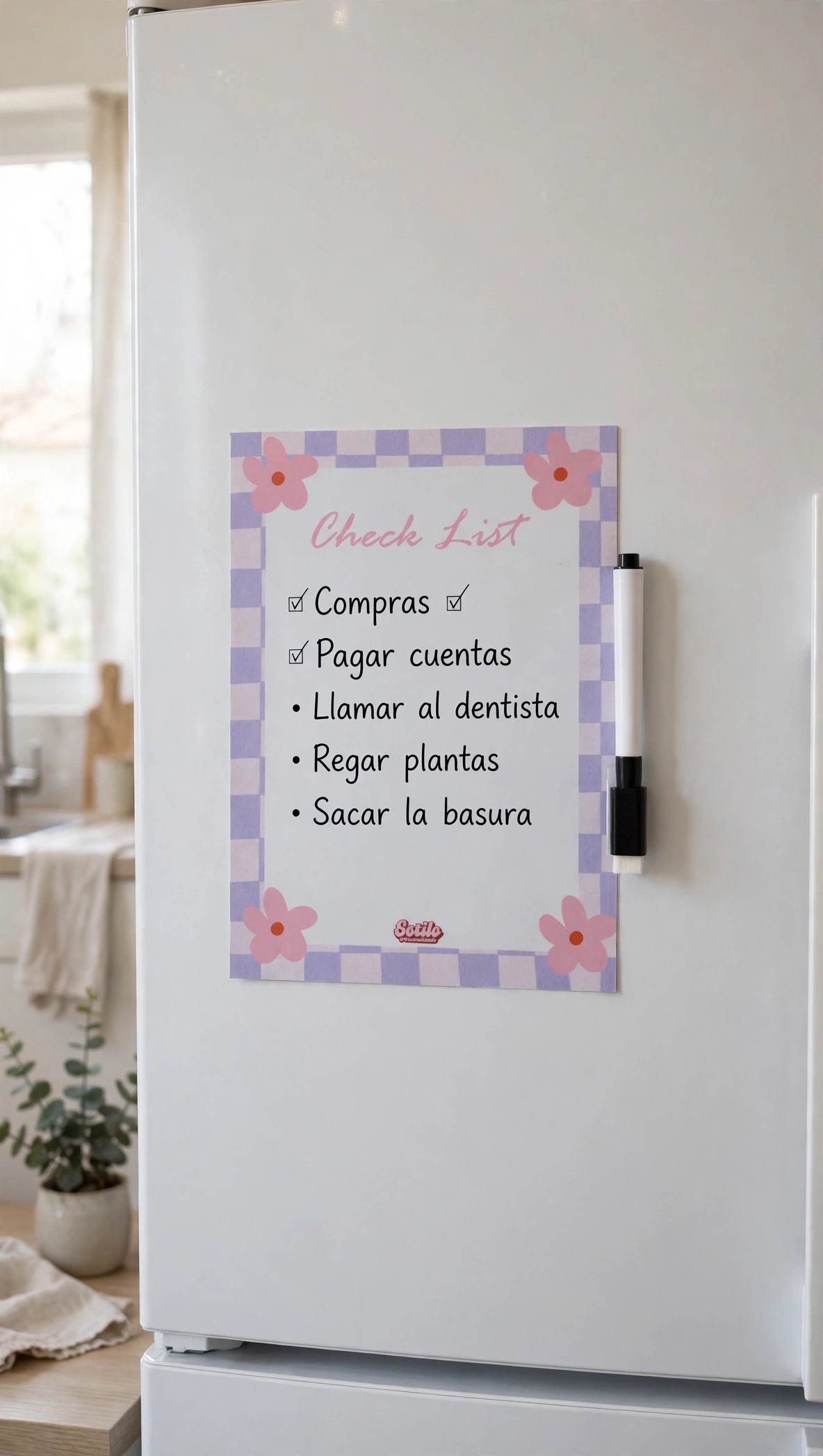 Planner Imantado A5 (Cuadritos Lila)