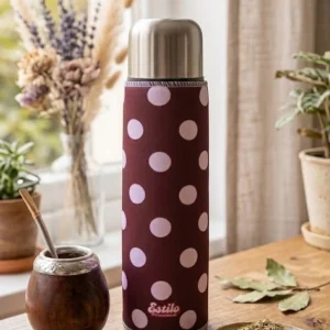 Funda Para Termo (Estampa Lunares Rosa)